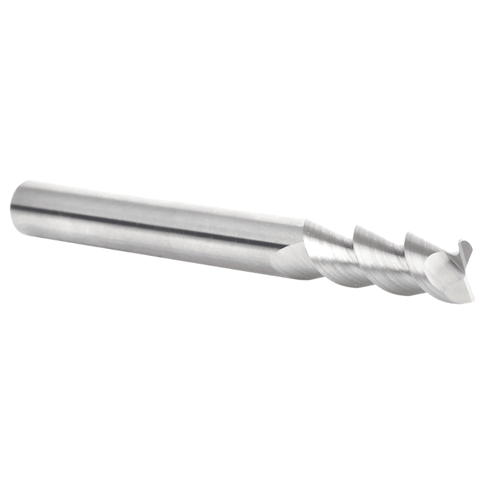 CNC 1/4" x 3/4" 55° Solid Carbide Aluminum/Acrylic Cutting Helix End Mill Bit, 2-Flute, 1/4" Shank Alt 3 - Image