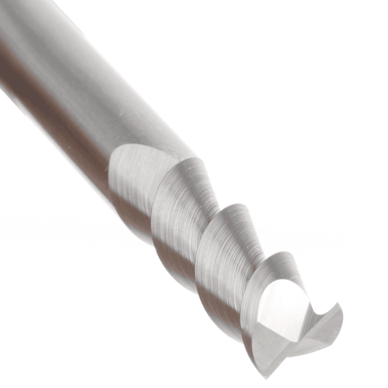 CNC 1/4" x 3/4" 55° Solid Carbide Aluminum/Acrylic Cutting Helix End Mill Bit, 2-Flute, 1/4" Shank Alt 5 - Image