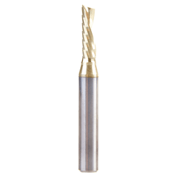 3/16" x 2" x 5/8" Down-Cut 'O' Aluminum Cutting CNC Spiral Router Bit, 1-Flute, 1/4" shank Alt 1 - Image
