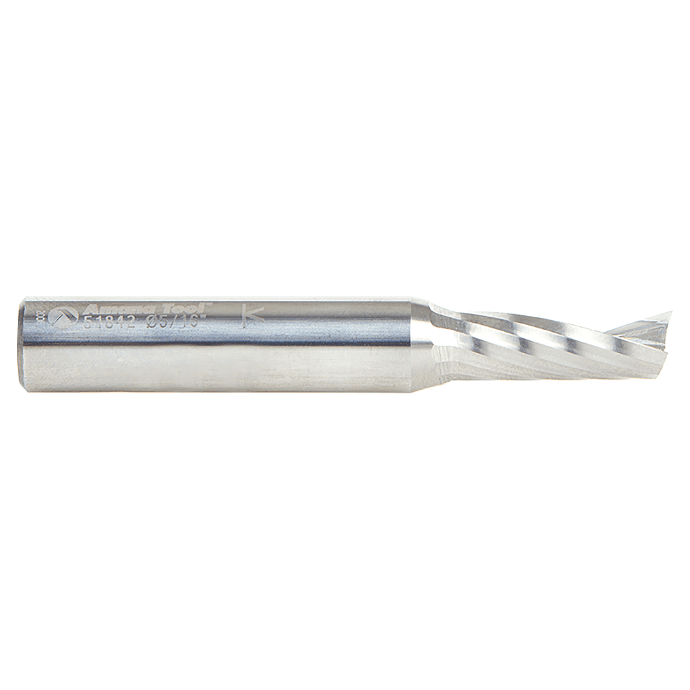 5/16" x 2-1/2" x 13/16" Up-Cut 'O' Aluminum Cutting CNC Spiral Router Bit, 1-Flute, 3/8 shank Alt 1 - Image