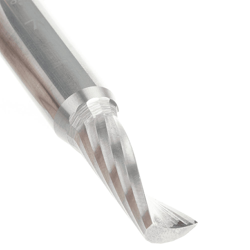 5/16" x 2-1/2" x 13/16" Up-Cut 'O' Aluminum Cutting CNC Spiral Router Bit, 1-Flute, 3/8 shank Alt 3 - Image