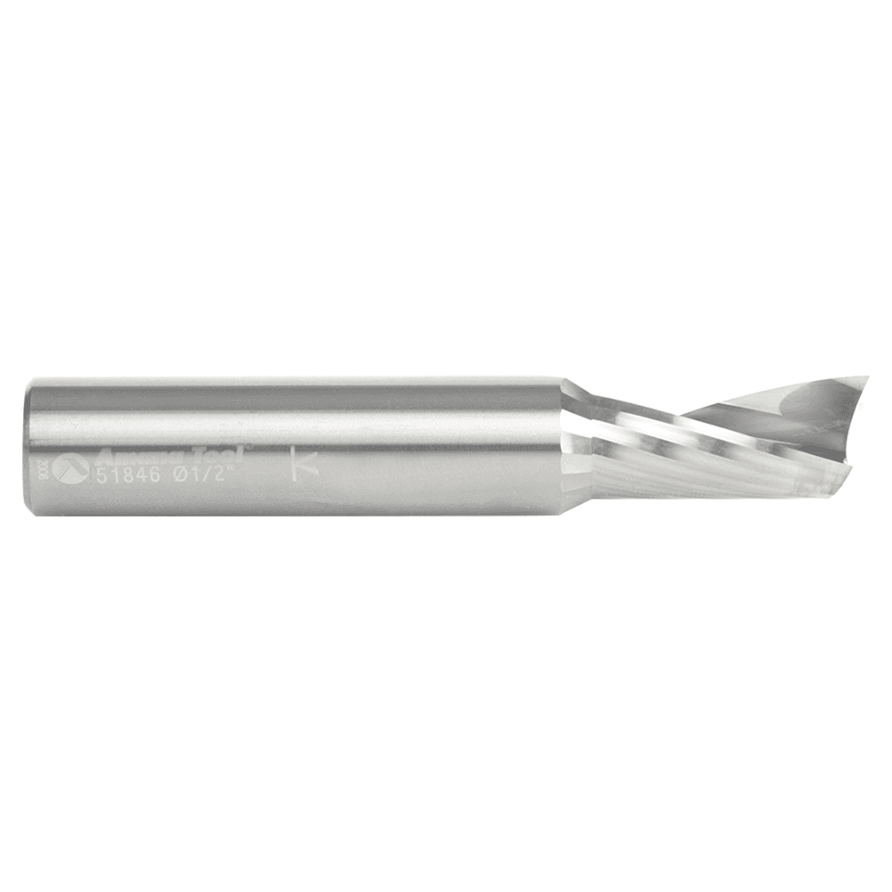 1/2" x 3" x 1 Up-Cut 'O' Aluminum Cutting CNC Spiral Router Bit, 1-Flute, 1/2" shank Alt 1 - Image