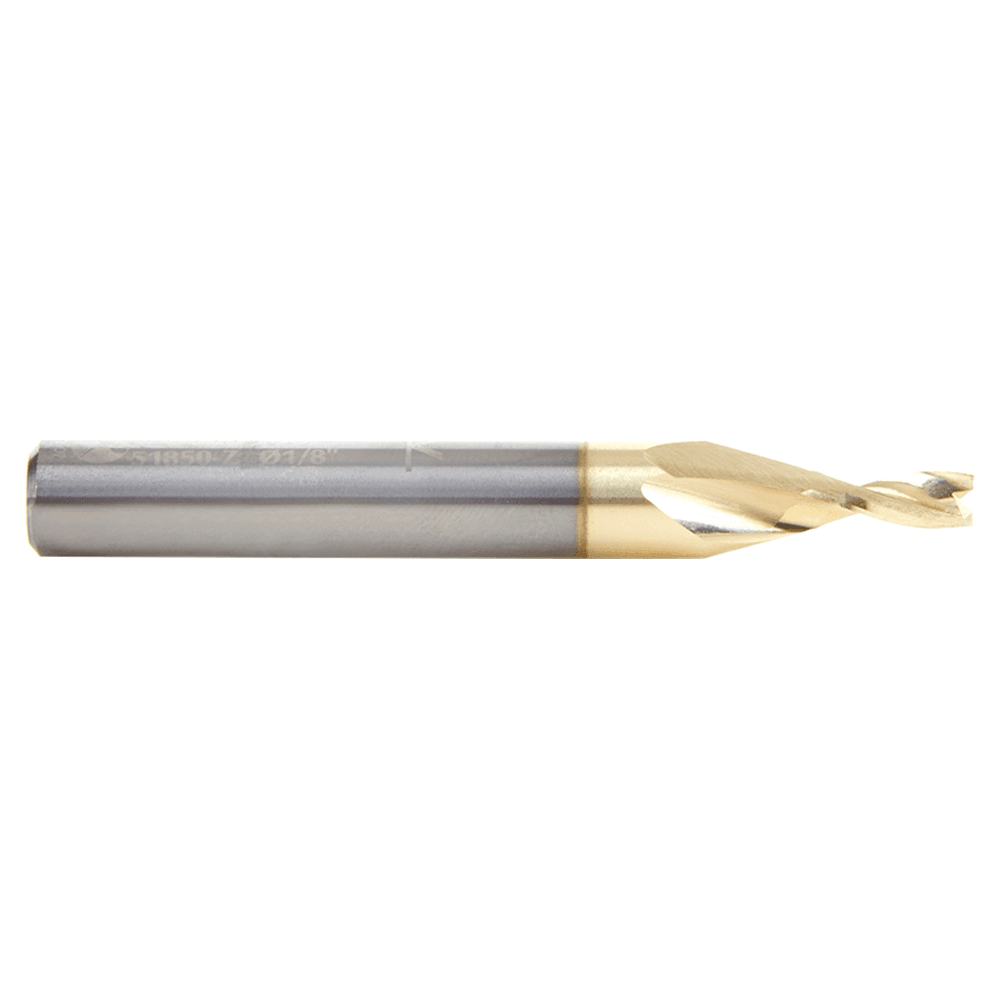 1/8" x 2" x 1/4" Up-Cut 'O' Aluminum Cutting CNC Spiral Router Bit, 2-Flute, 1/4" shank Alt 2 - Image