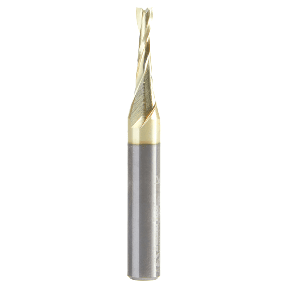 1/8" x 2" x 1/2" Up-Cut 'O' Aluminum Cutting CNC Spiral Router Bit, 2-Flute, 1/4" shank Alt 1 - Image