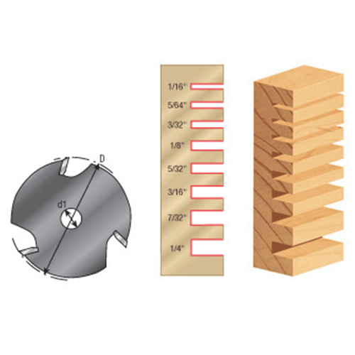 1-7/8" x 3-Wing Slot Cutter Bit, 1/16" Kerf - Alt Image 1