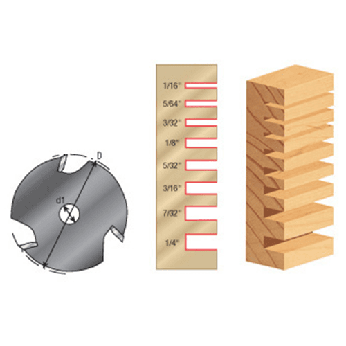 1-7/8" x 3-Wing Slot Cutter Bit, 3/32" Kerf - Alt Image 1