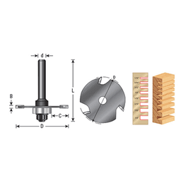 1-7/8" x 2-3/8" x 3-Wing Slot Cutter Bit, 3/32" Kerf - Alt Image 5