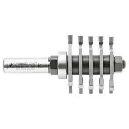 1-7/8" Dia x 1-3/8" Carbide Tipped Box Joint, 1/2" Shank with Upper BB 3-Flute, Set Alt 2 - Image