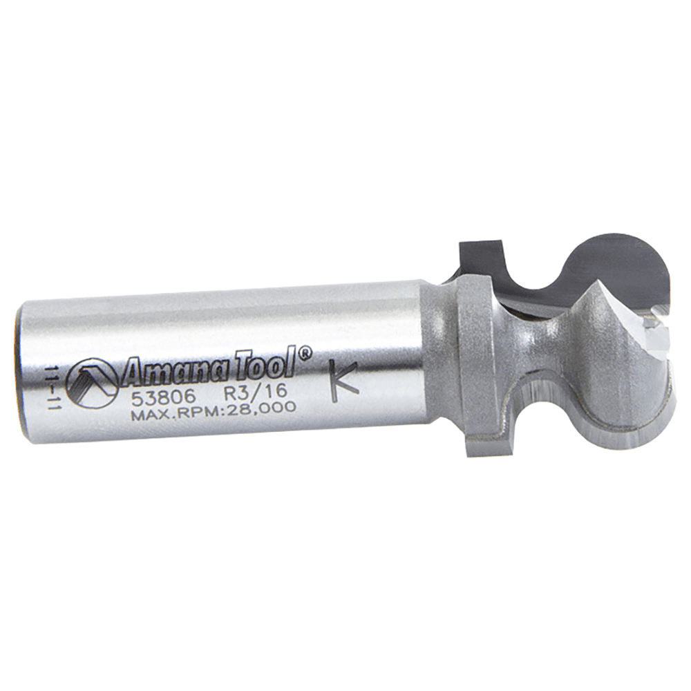 3/4" Dia x 3/4" Carbide Tipped Finger Grip Bit, 3/32" x 3/16" Radius, 1/2" Shank Alt 2 - Image