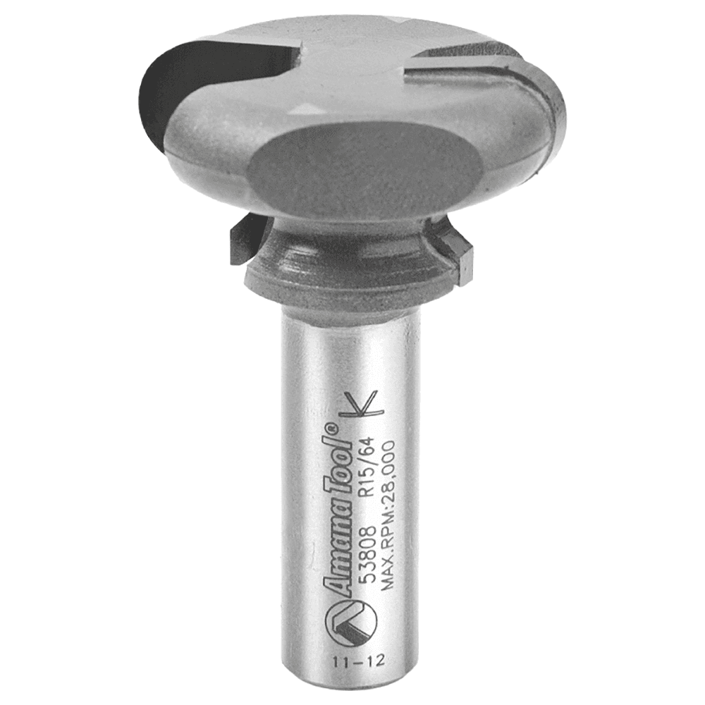 1-1/2" Dia x 13/16" Carbide Tipped Finger Grip Bit, 5/64" x 15/64" Radius, 1/2" Shank Main - Image