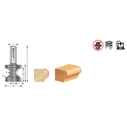 1-7/16" Dia x 1-1/8" Carbide Tipped Window Sill Edge 3/8" Radius, 1/2" Shank Alt 1 - Image