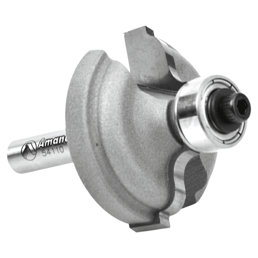 1-3/8" Dia x 1/2" Carbide Tipped Ogee Bit, Fillet 5/32" Radius, 1/4" Shank Alt 3 - Image