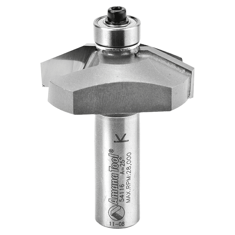 1-5/8" Dia x 1/2" Carbide Tipped Traditional Raised Panel Bit, 25°, 1/2" Shank Main - Image
