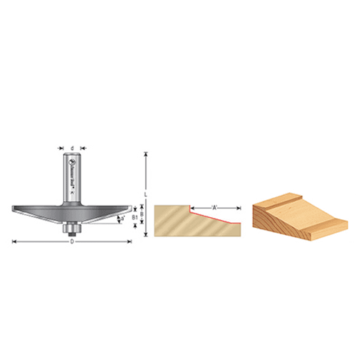 3-3/8" x 2-3/8" Traditional Raised Panel Bit, 2-Flute, 1/2" Shank - Alt Image 2