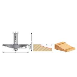 3-3/8" x 2-3/8" Traditional Raised Panel Bit, 2-Flute, 1/2" Shank - Alt Image 2