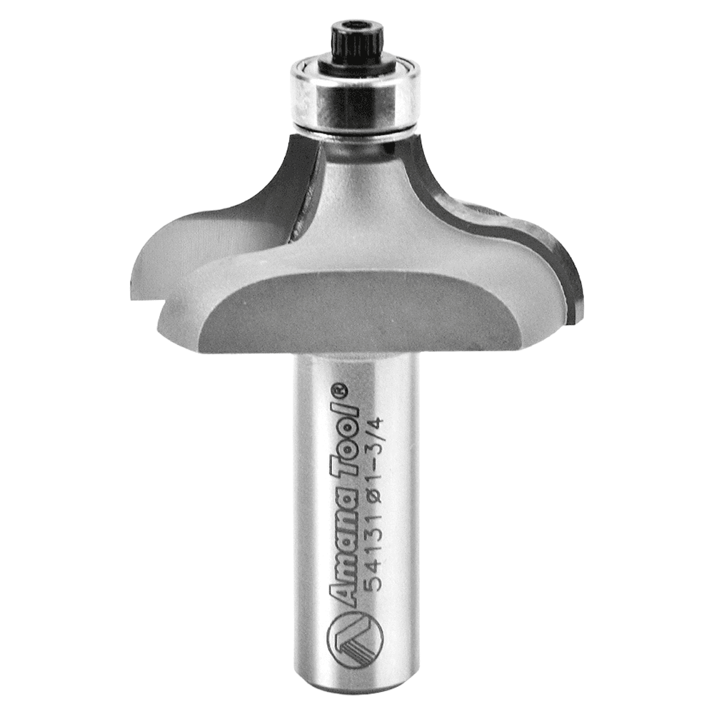 1-3/4" Dia x 11/16" Carbide Tipped Ogee Bit, 11/32" Radius, 1/2" Shank for 1-3/4" Material Main - Image