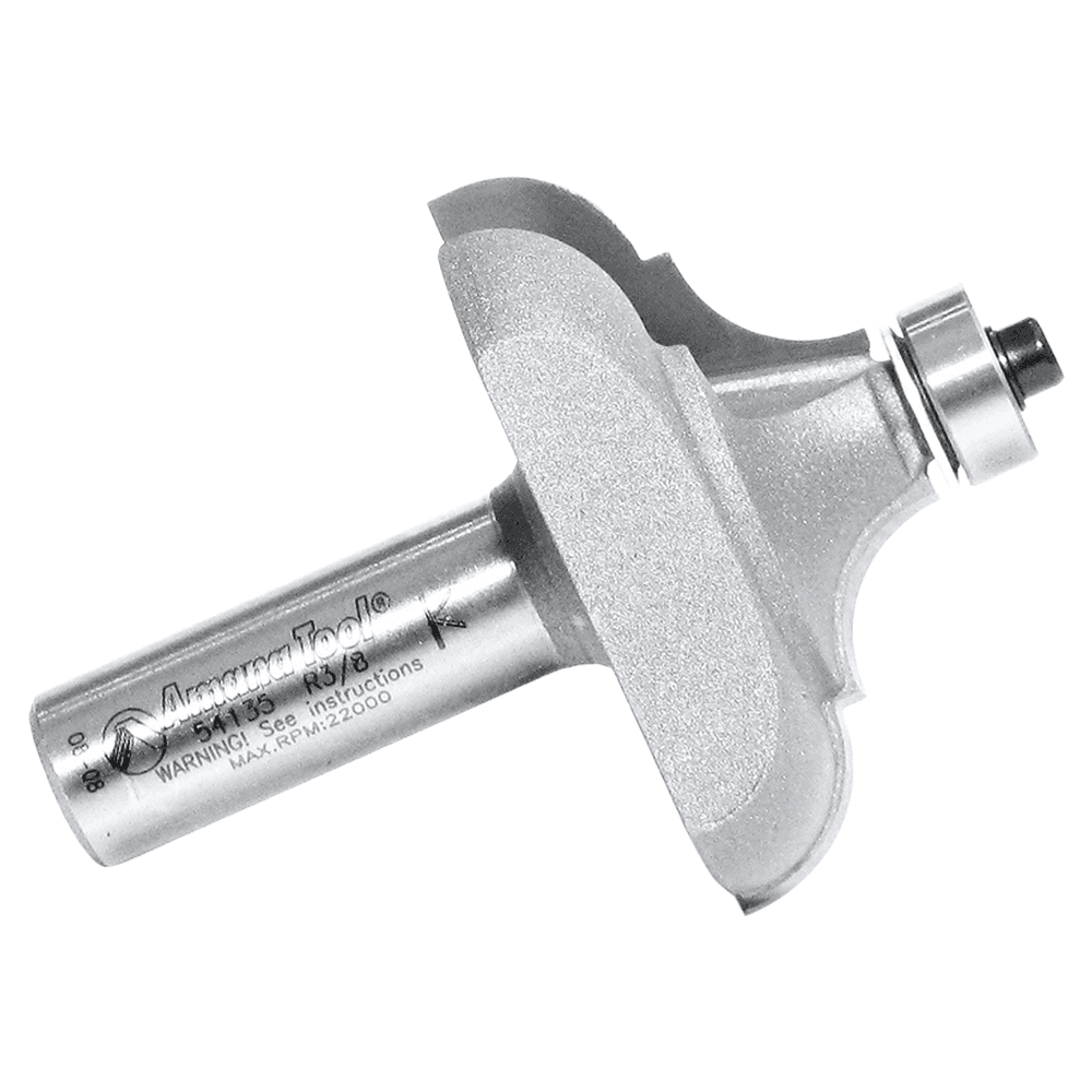 2" Dia x 1" Carbide Tipped Classical Cove/Bead Bit, 3/8" x 3/8" Radius, 1/2" Shank Alt 2 - Image