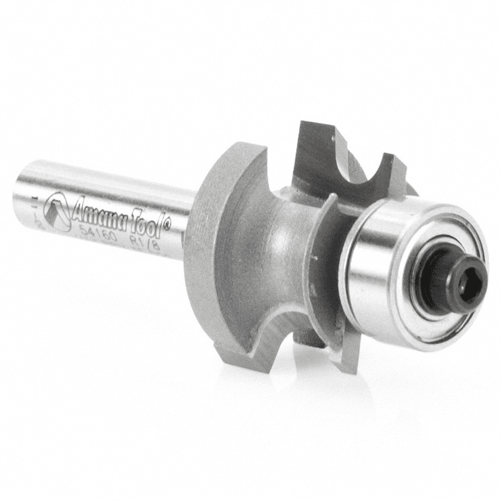 7/8" x 1/8" Radius Corner Bead Router Bit with Ball Bearing, 2-Flute, 1/4" Shank - Alt Image 2