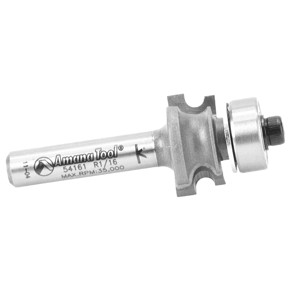 5/16" x 1/16" Radius Carbide Tipped Corner Round Bit, 2 Flute, 1/4" Shank Alt 2 - Image