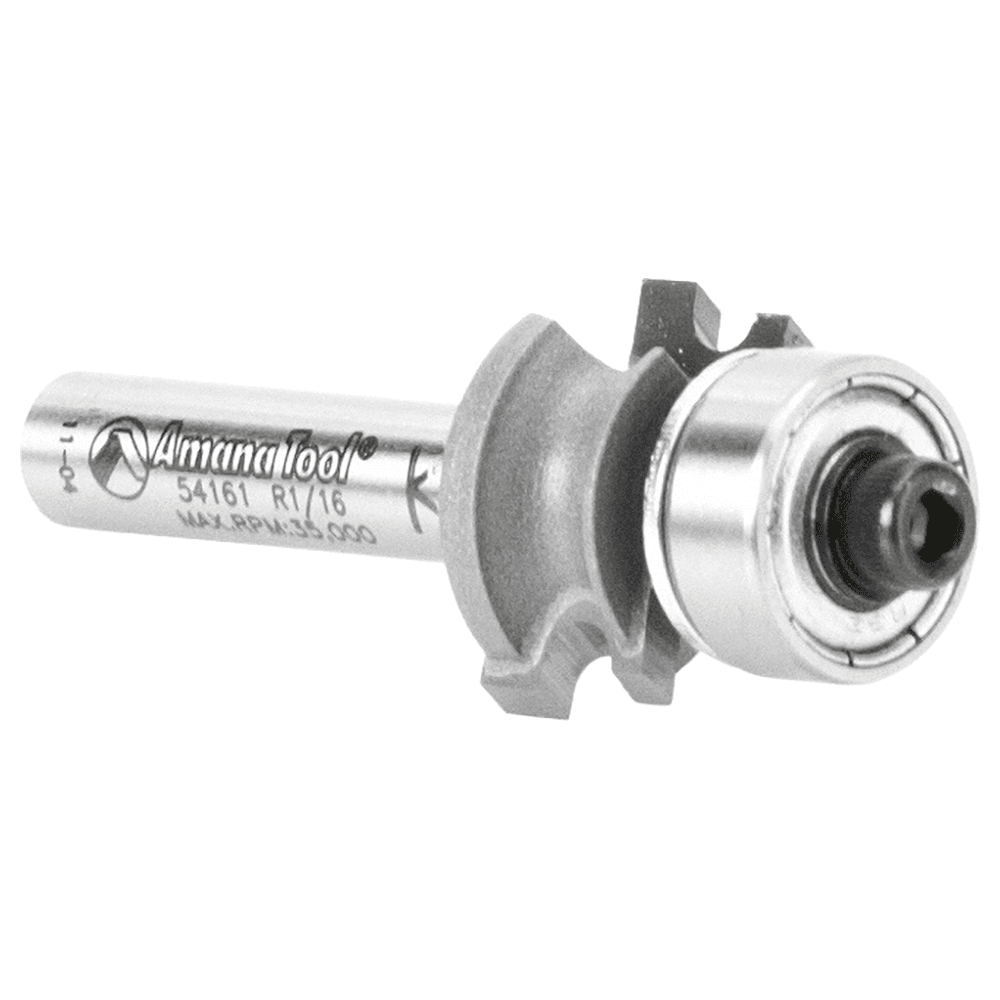 5/16" x 1/16" Radius Carbide Tipped Corner Round Bit, 2 Flute, 1/4" Shank Alt 3 - Image