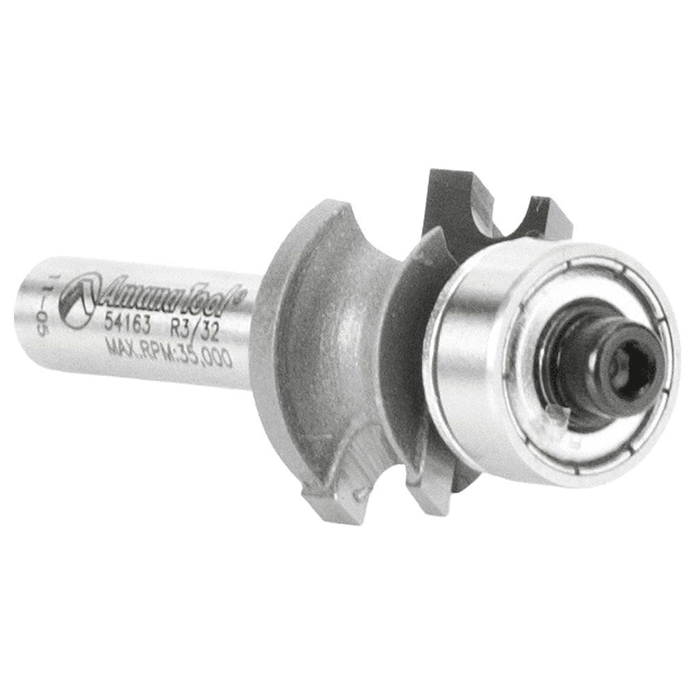 49/64" Dia x 25/64" Carbide Tipped Corner Round Bit, 3/32 Radius, 1/4" Shank Alt 3 - Image