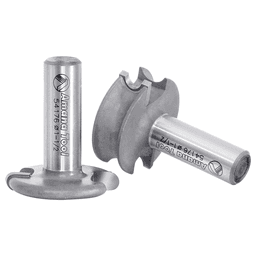 1-1/2" Dia x 1/2" Carbide Tipped Flute Beading Bit, 1/8" Radius, 1/2" Shank Set Alt 2 - Image