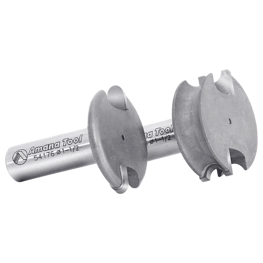 1-1/2" Dia x 1/2" Carbide Tipped Flute Beading Bit, 1/8" Radius, 1/2" Shank Set Alt 3 - Image