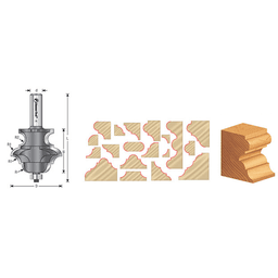 2-1/4" x 23/64" Radius Multi-Form Bit with Ball Bearing Guide, 2-Flute, 1/2" Shank - Alt Image 2