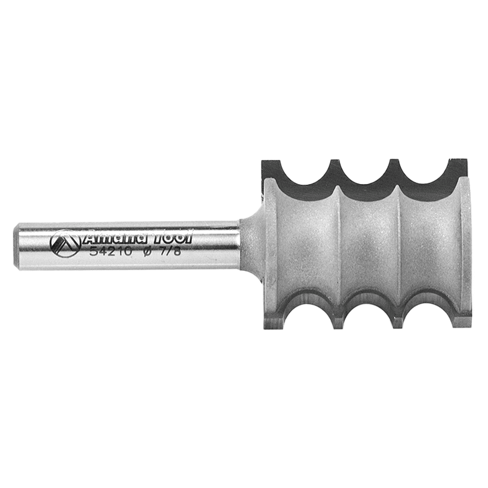 7/8" Dia x 1" Carbide Tipped Triple Bead 1/8" Radius, 1/4" Shank Alt 2 - Image