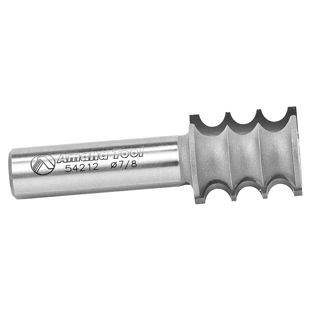 7/8" Dia x 1" Carbide Tipped Triple Bead Molding 1/8" Radius, 1/2" Shank Alt 2 - Image