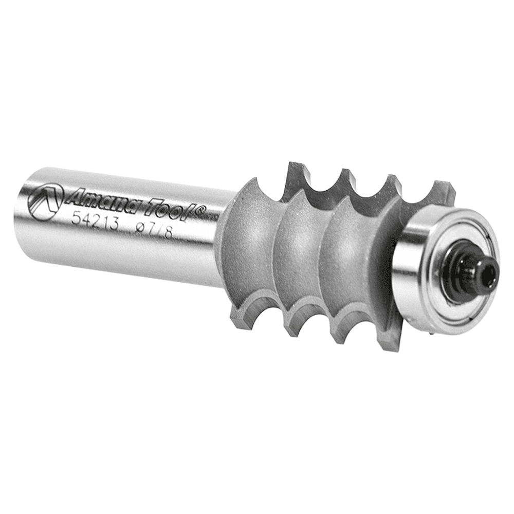 7/8" Dia x 1" Carbide Tipped Triple Bead 1/8" Radius, x 1/2" Shank Alt 3 - Image