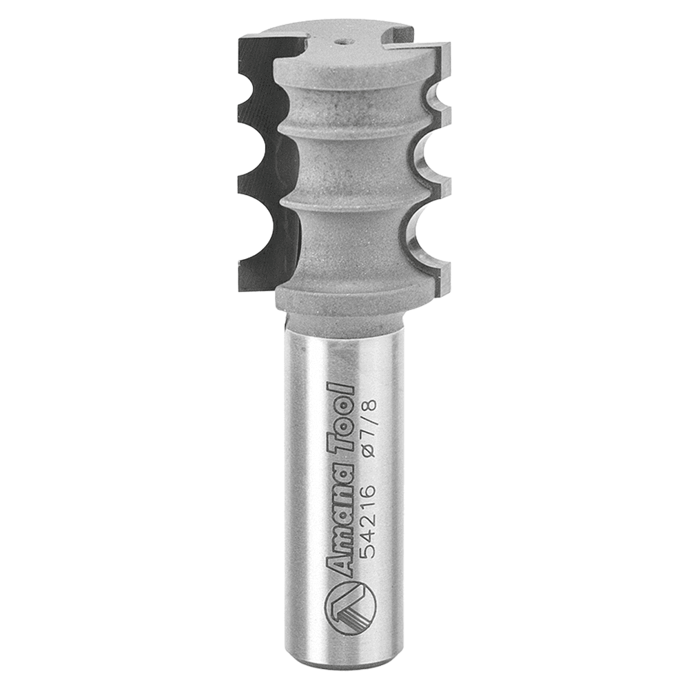 7/8" Dia x 1-1/16" Carbide Tipped Variable Beading Bit, 9/64" x 7/64" x 1/16" Radius, 1/2" Shank Main - Image