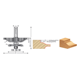 3-3/8" x 3-1/16" Ogee Raised Panel Bit, 2-Flute, 1/2" Shank - Alt Image 3