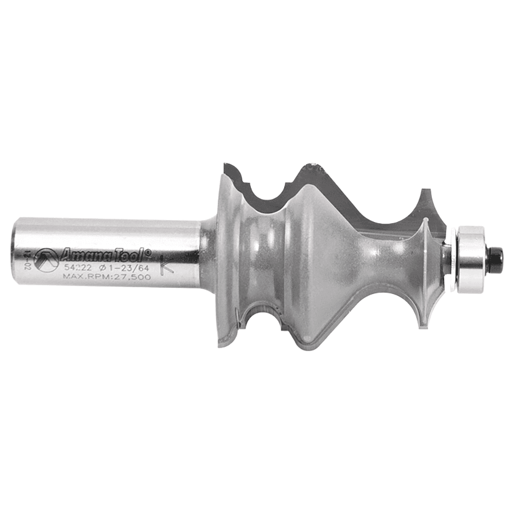 1-3/8" Dia x 1-5/8" Carbide Tipped Classical Architectural Molding 1/8" x 3/32" x 1/4" x 7/16" Radius, 1/2" Shank Alt 2 - Image