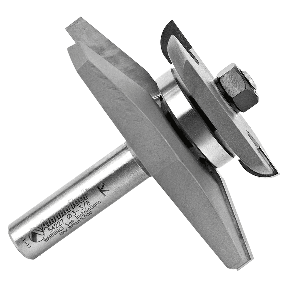 3-3/8" Dia x 1-1/16" Carbide Tipped Traditional Raised Panel Bit with Back Cutter 15° x 1-3/8" Angle, 1/2" Shank Alt 2 - Image