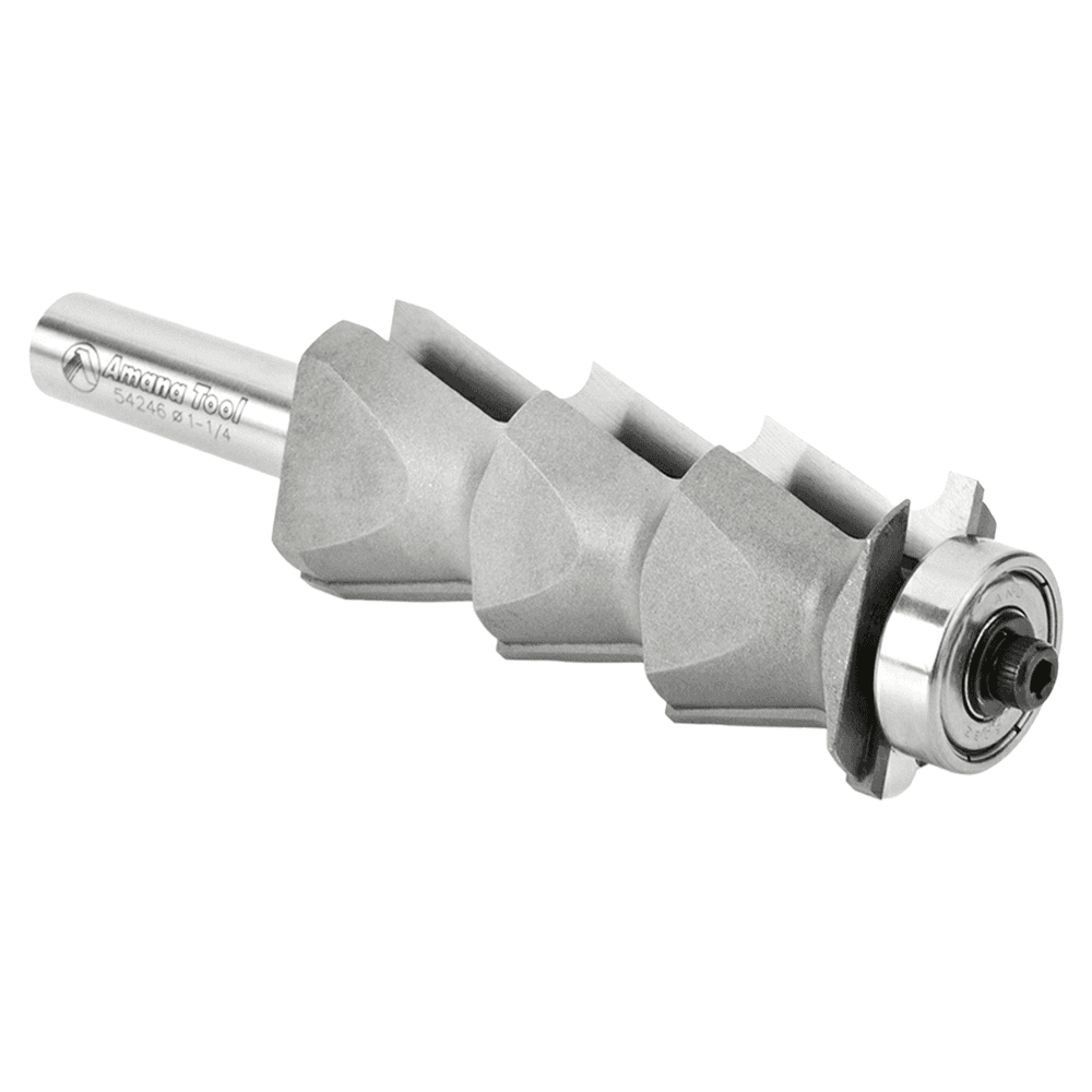 1-1/4" Dia x 2-29/32" Carbide Tipped Louver 5/32" Radius, 1/2" Shank Alt 3 - Image