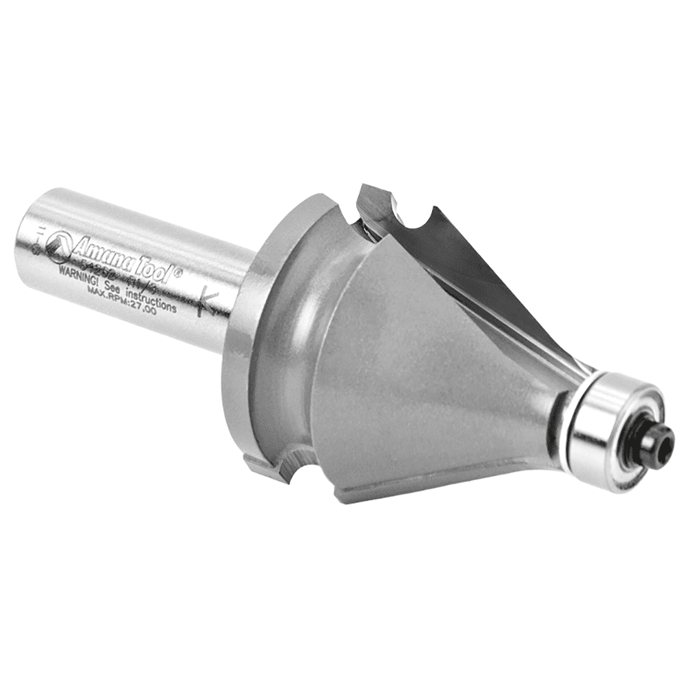 1-3/8" Dia x 1-1/2" Carbide Tipped Handrail Chamfer Bit, 1/8" x 19/32" Radius, 1/2" Shank Alt 3 - Image