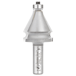 1-3/8" Dia x 1-1/2" Carbide Tipped Handrail Chamfer Bit, 1/8" x 19/32" Radius, 1/2" Shank Main - Image