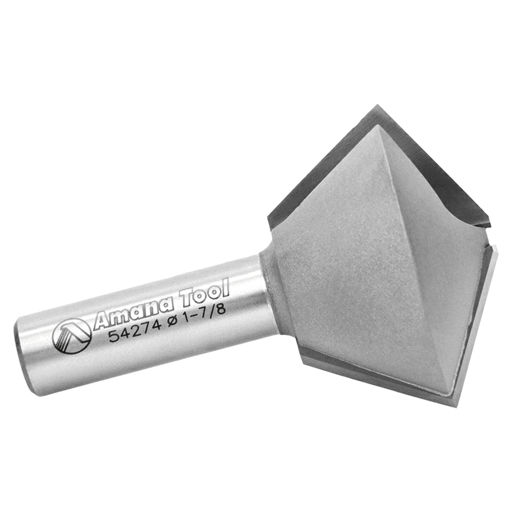 1-7/8" Dia x 1-1/4" 60 / 30°Carbide Tipped Multi-Sided Glue Joint Router Bit, 1/2" Shank Alt 2 - Image