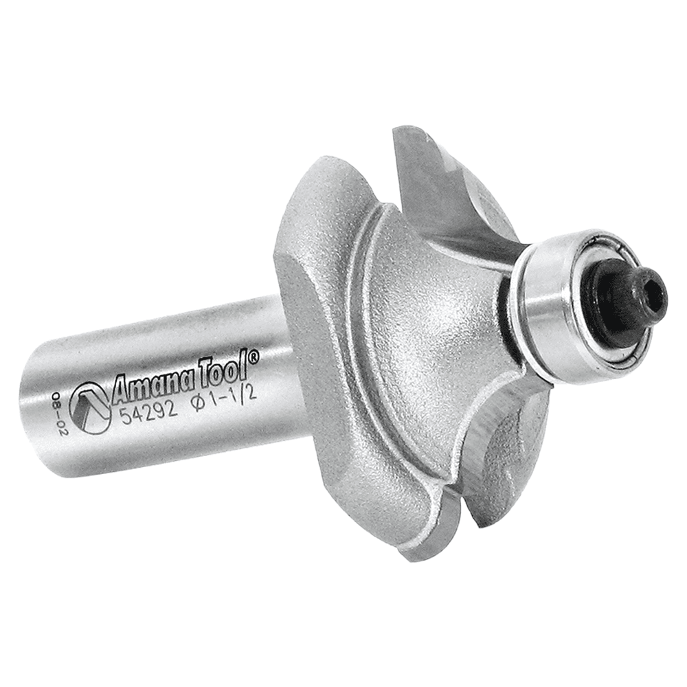 1-1/2" Dia x 5/8" Carbide Tipped Classical Cove/Bead Bit, 3/16" x 5/16" Radius, 1/2" Shank Alt 2 - Image