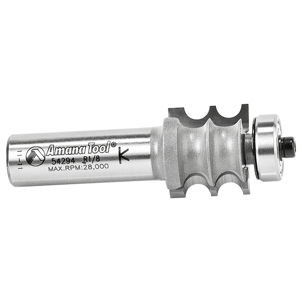 7/8" Dia x 3/4" Carbide Tipped Double Beading Bit, 1/8" Radius, 1/2" Shank Alt 2 - Image