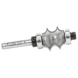 1" Dia x 7/8" Carbide Tipped Multi-Edge Beading Bit, 3/16" Radius, 1/4" Shank with Double Ball Bearing Alt 2 - Image