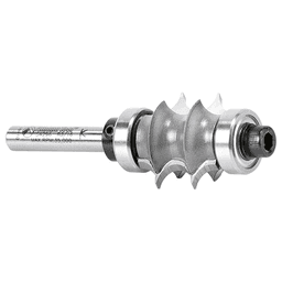 1" Dia x 7/8" Carbide Tipped Multi-Edge Beading Bit, 3/16" Radius, 1/4" Shank with Double Ball Bearing Alt 3 - Image