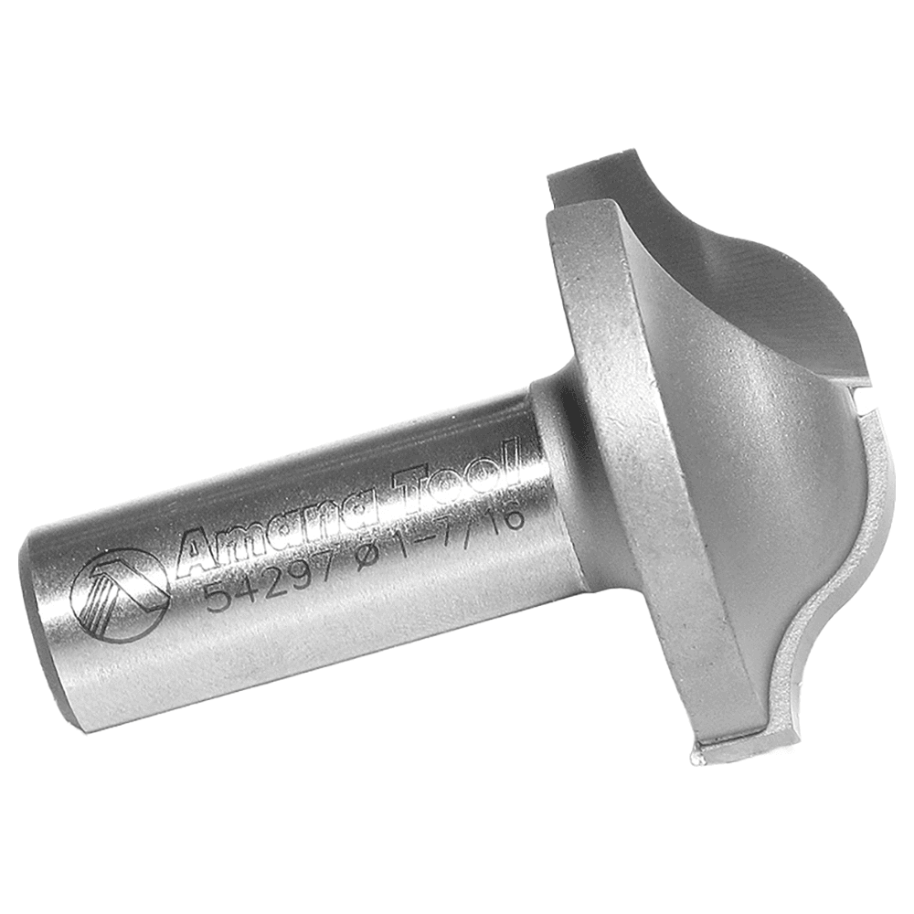 1-7/16" Dia x 19/32" Carbide Tipped Base Molding Ogee Bit, Edge Detail 5/16" x 3/8" Radius, 1/2" Shank Alt 2 - Image