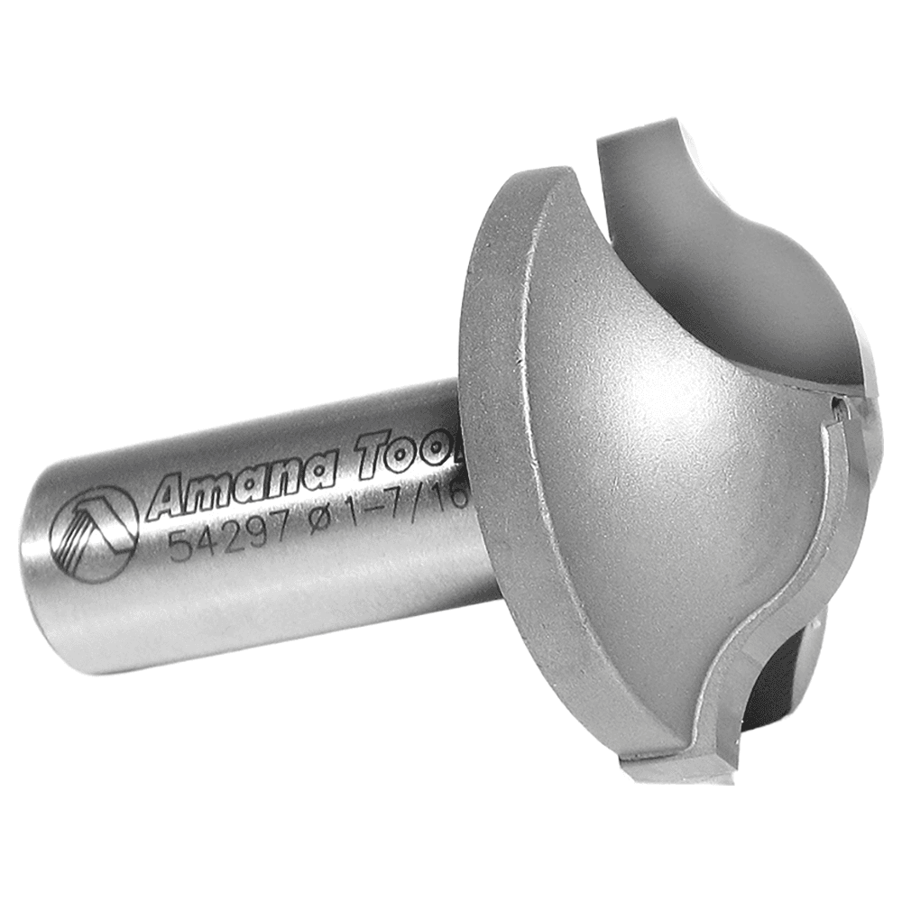 1-7/16" Dia x 19/32" Carbide Tipped Base Molding Ogee Bit, Edge Detail 5/16" x 3/8" Radius, 1/2" Shank Alt 3 - Image