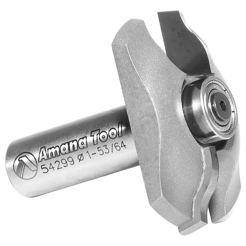 1-53/64" Dia x 3/8" Carbide Tipped Base Molding Ogee Bit, Edge Detail with BB 19/64" x 13/32" Radius, 1/2" Shank Alt 3 - Image