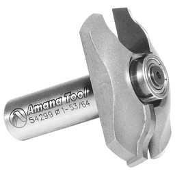 1-53/64" Dia x 3/8" Carbide Tipped Base Molding Ogee Bit, Edge Detail with BB 19/64" x 13/32" Radius, 1/2" Shank Alt 3 - Image