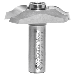1-53/64" Dia x 3/8" Carbide Tipped Base Molding Ogee Bit, Edge Detail with BB 19/64" x 13/32" Radius, 1/2" Shank Main - Image