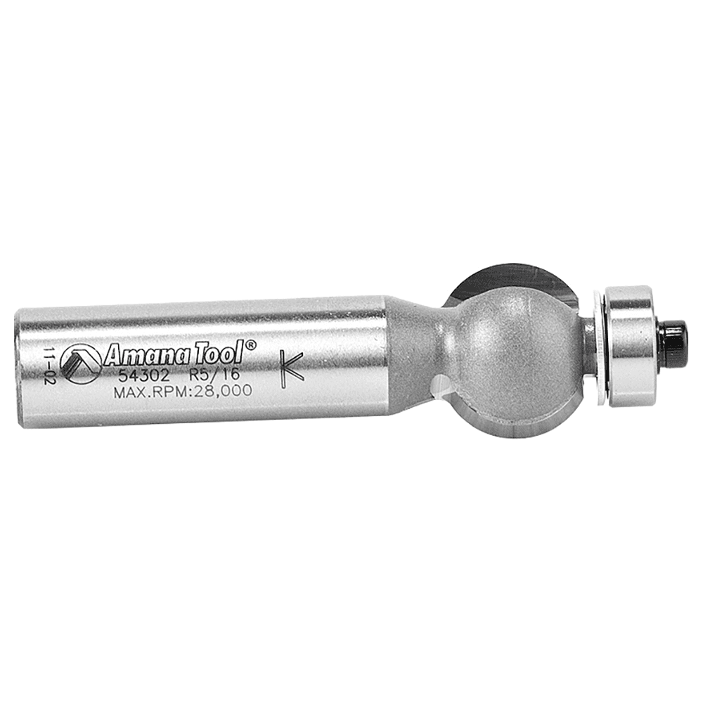 3/4" Dia x 1/2" Carbide Tipped Edge Fluting Bit, 5/16" Radius, 1/2" Shank Alt 2 - Image