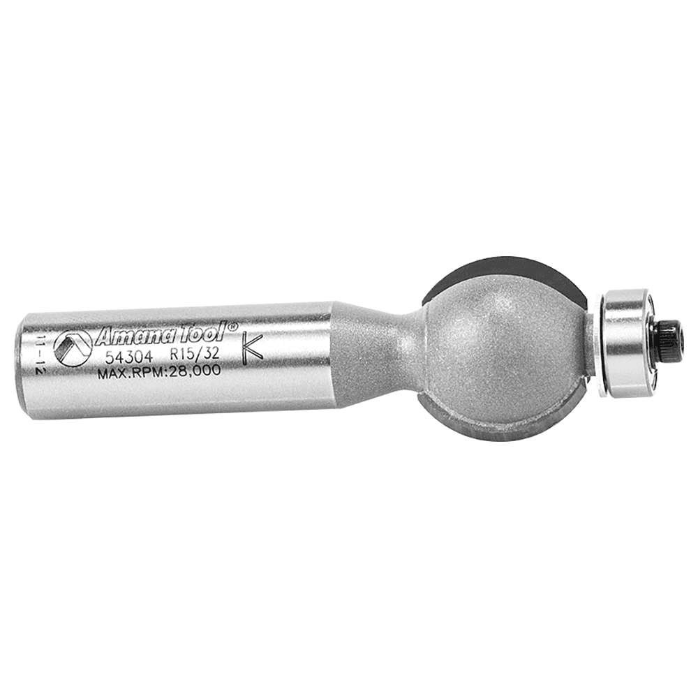 7/8" Dia x 3/4" Carbide Tipped Edge Fluting Bit, 15/32" Radius, 1/2" Shank Alt 2 - Image